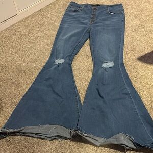 Blue jean bell bottoms